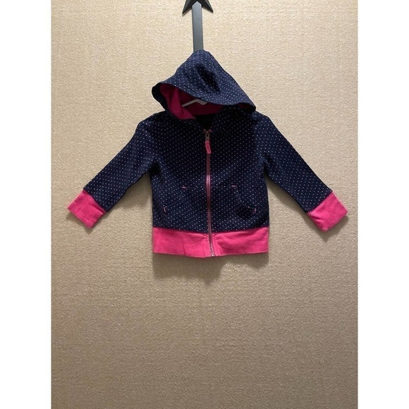 Genuine Kids Jacket Girls 2T Blue and Pink polka-dotted - Picture 1 of 9